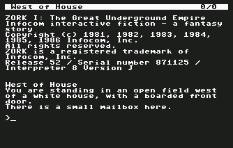ZORK I - THE GREAT UNDERGROUND EMPIRE (SOLID GOLD EDITION)